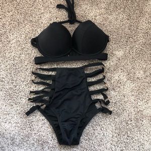 Victoria’s Secret push up high waist bikini small